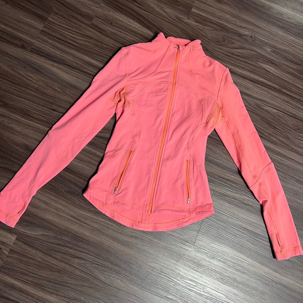 Coral lululemon zip up jacket